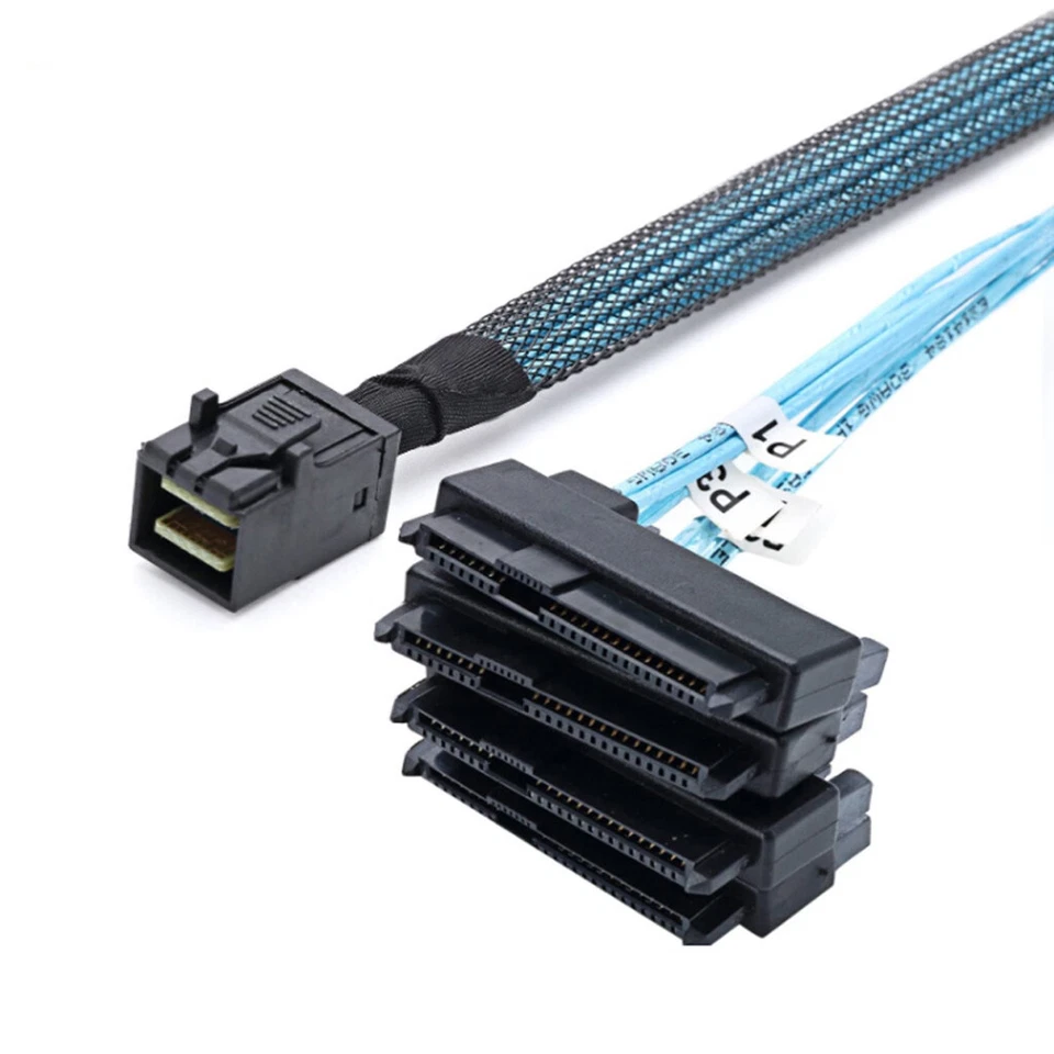 SAS SATA Cable MINI SAS HD SFF-8643 to 4 SFF-8482 2-in-1 high-speed connector - Image 2 of 4