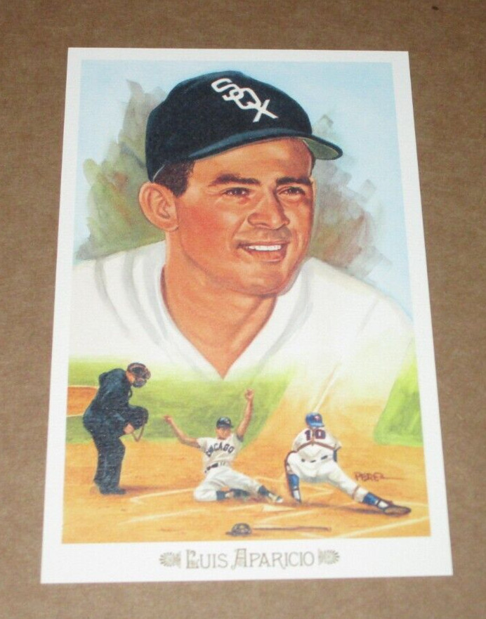 1989 Perez-Steele Baseball Hall of Fame Celebration Postcard LUIS APARICIO