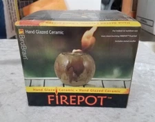 Firepot Hand Glazed Ceramic Green or Cream Brown by Bird Brain (NEW)