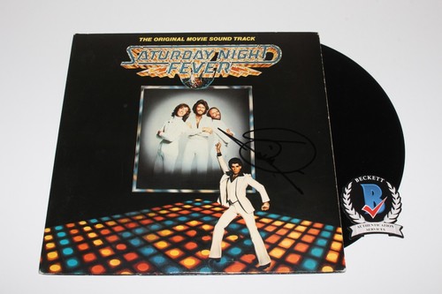 BARRY GIBB SIGNED BEE GEES 'SATURDAY NIGHT FEVER' MOVIE SOUNDTRACK VINYL BECKETT