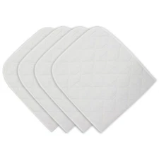 Quilted White  Cotton STANDING WRAPS Set of 4 Two 12" x 3" Two 14" x 30"