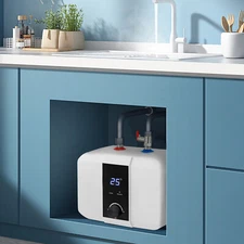 6L Electric Mini Tank Water Heater, 1500W Under Sink Hot Water Solution