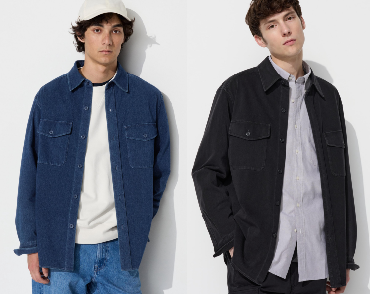 Bargain Price UNIQLO Jersey Overshirt Looks Like Denim 2024 New Arrival