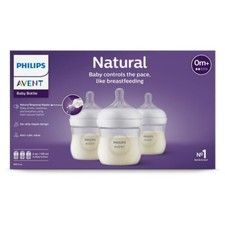 Philips Avent Natural Baby Bottle with Natural Response Nipple, Pink, 4oz, 3 Pk