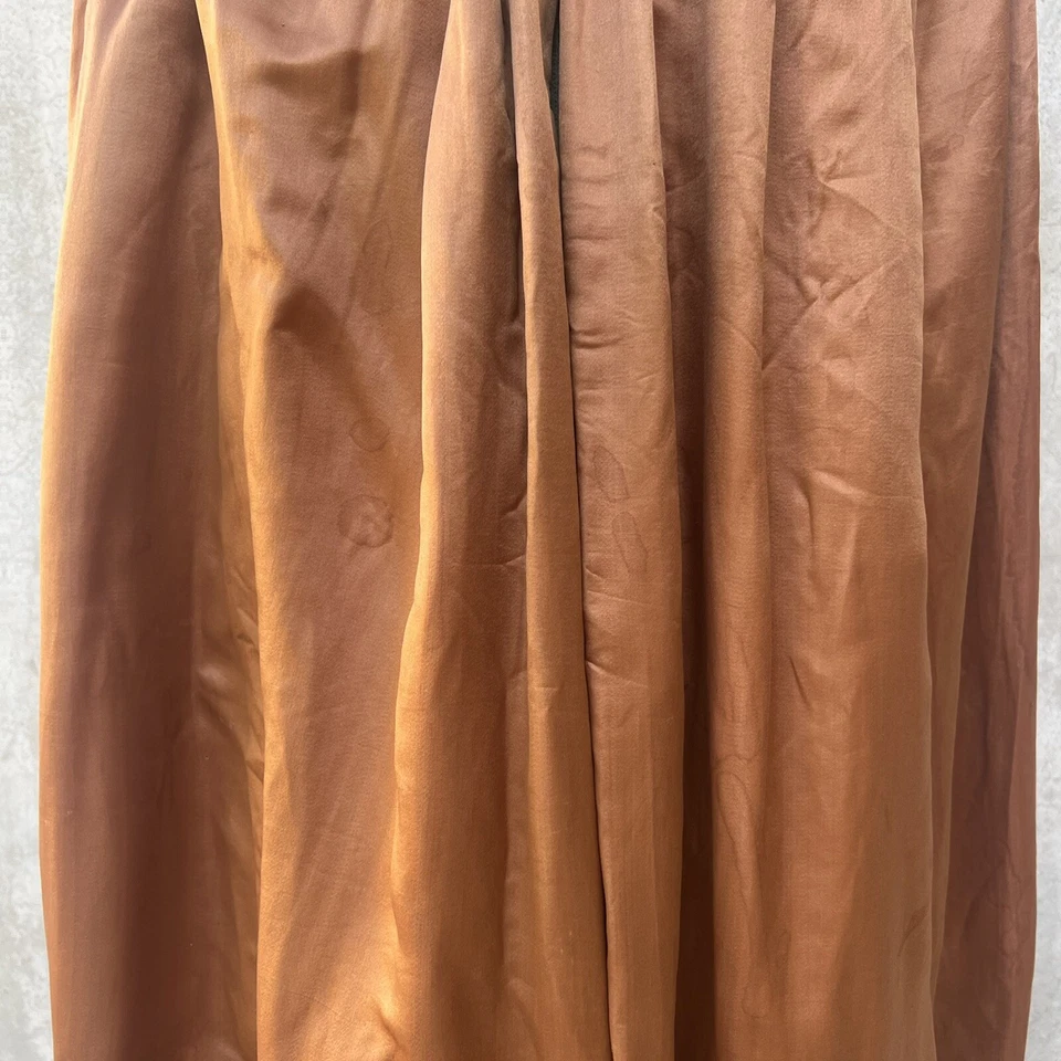 Antique 1920s Brown Silk Satin Floor Length Cape Coat Two Tone Mystical Vintage - Image 4 of 4