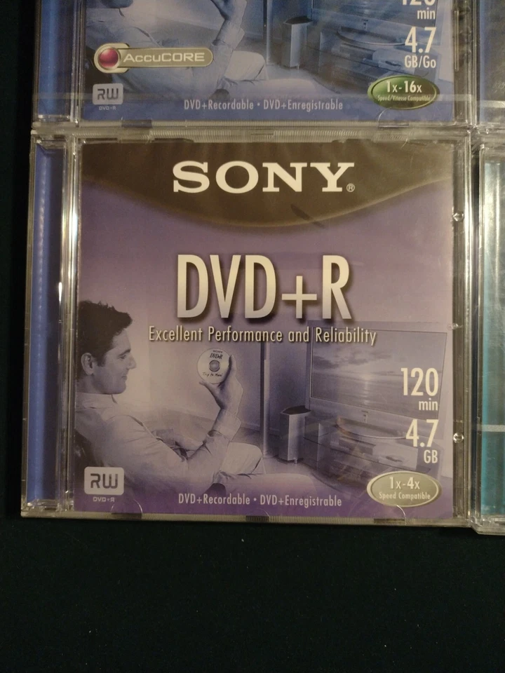 Sony DVD Recordable DVD+R 4.7 Gb 120 Minutes Lot factory sealed. - Image 3 of 4