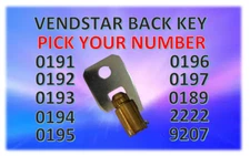 2 Vendstar BACK Keys 3000 Candy Machine Vending your choice of key number 2 PACK