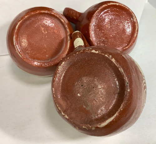 "Lote de 5 tazas de té estilo tlaquepaco de cerámica de 2,75"" hechas en México" - Imagen 7 de 12