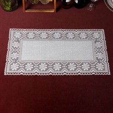 12"x24" Vintage Embroidered Lace Table Runner Mats Floral Dresser Scarf Wedding
