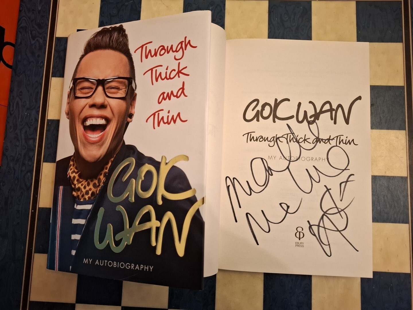 Through Thick and Thin SIGNED Gok Wan Autobiography Hardback 2010 1st/1st