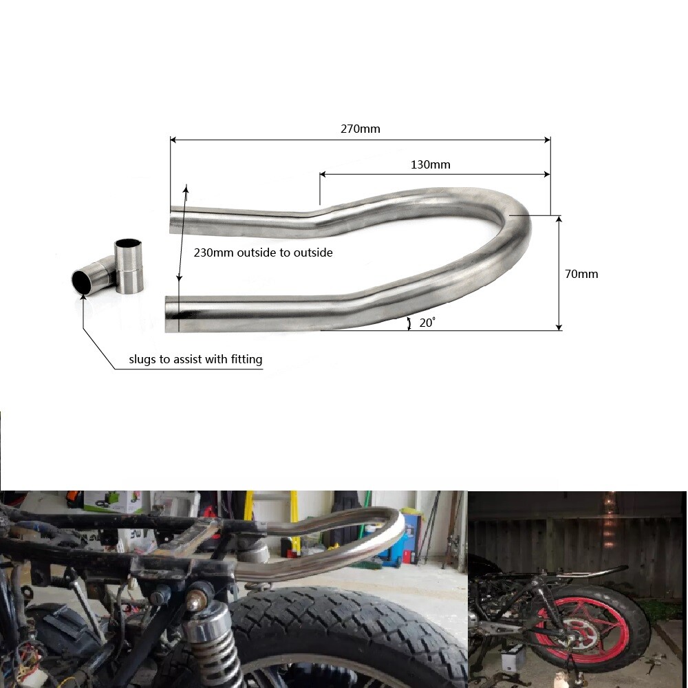Cafe Racer Upswept Rear Frame Hoop Seat Loop Large CC Bike f
