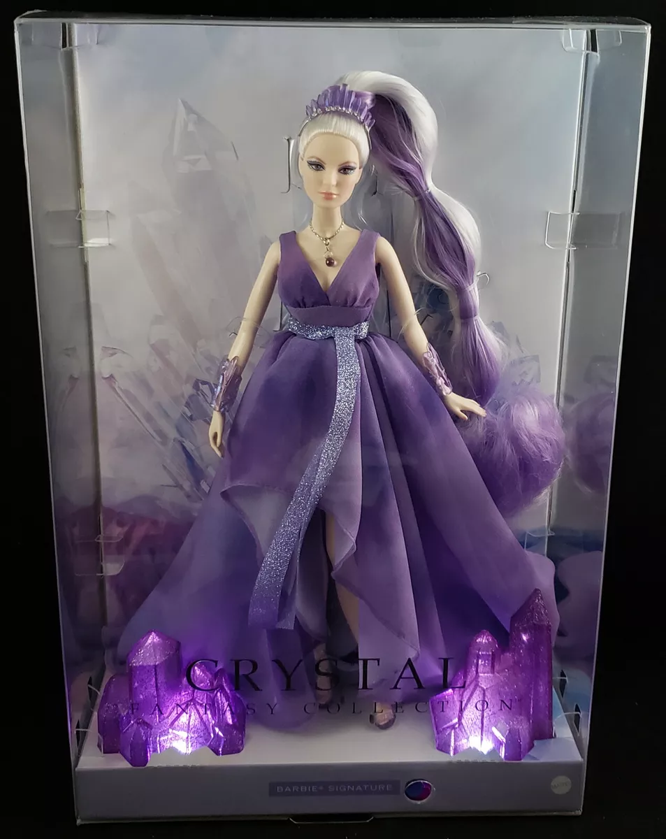 Barbie Signature Crystal Fantasy Collection Doll GTJ96 Amethyst Stone  Necklace 887961915907