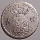 Nederlands Indie - 1857 1/10 gulden - 10 cent - Silver -