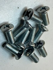 (10) M6-1x16mm Phillips Oval Head Machine Screws Plain Steel Countersunk(24M97)