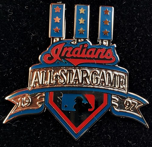 Vintage 1997 MLB ALL-STAR GAME LAPEL "PRESS" PIN Jacobs Field CLEVELAND INDIANS - Picture 9 of 12