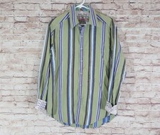Robert Graham Men's Long-sleeve Dress Shirt Flip Cuff Size M Multi-color Medium
