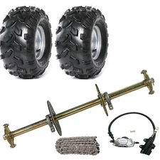 32" Rear Live Axle Hub Kit Brake, Chain,Sproket ,Wheels, Go Kart ATV Quad Trike