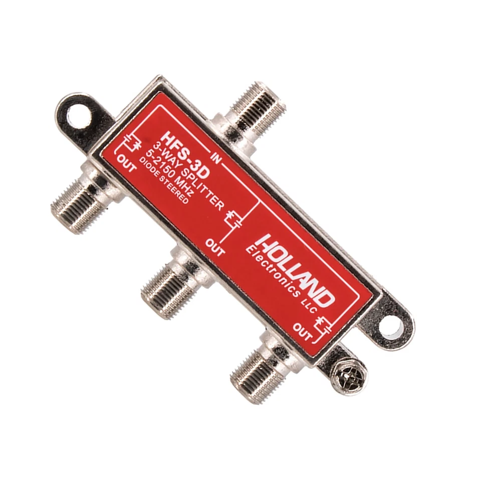 3-Way HD RF Cable TV 2150 Mhz Splitter - Image 3 of 4