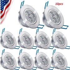 10pcs Dimmable 3w LED Downlight Spotlight Recessed Ceiling Light With Drivers