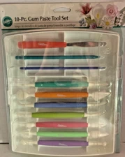 Wilton 10-Piece Gum Paste Tool Set For Cake Decorating & Fondant Modeling