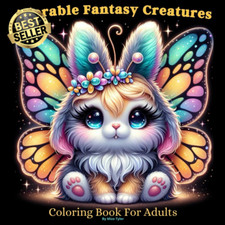 Adorable Fantasy Creatures Coloring Book for Adults: a Stress-Relieving Coloring