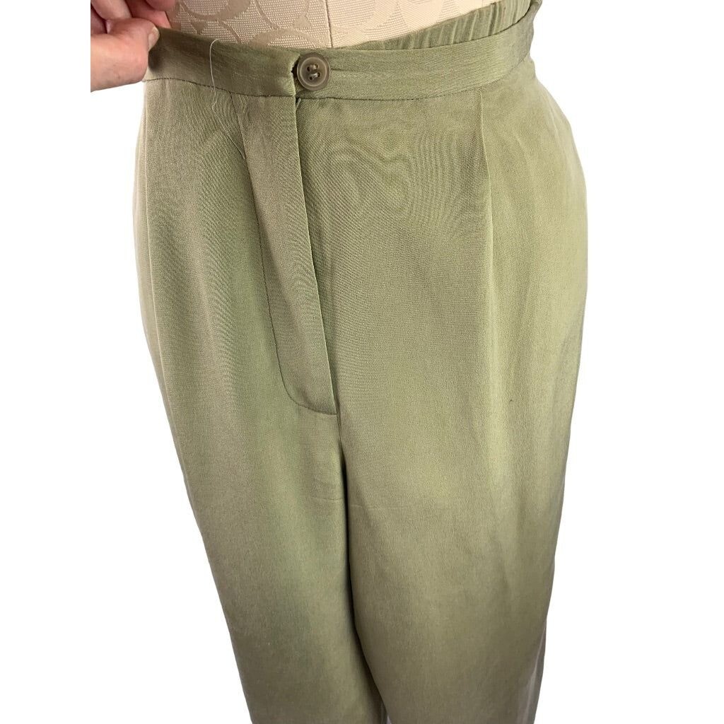 Large Moda Seta by Sandra King Women's Sage Green Pant Suit 2 Piece image 8