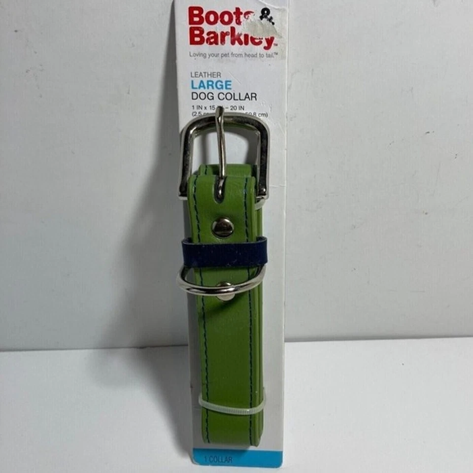 Large LEATHER Dog Collar and Nylabone Chew - Image 3 of 4