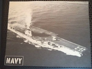 Vintage B&W Photo WWII Print USN Navy Aircraft Carrier Number 59 Military