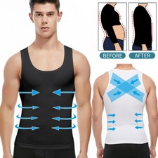 Men Compression Shirt to Hide Gynecomastia Moobs Slimming Body Shaper Vest Tops