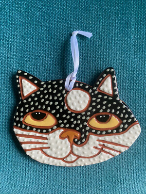 Animalia Pottery Cat Handmade Ornament - Purrrfect!