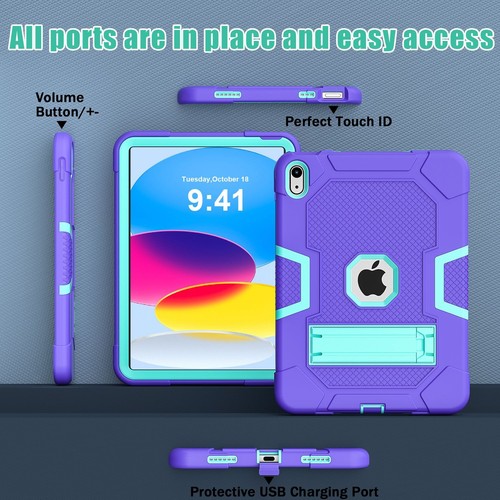 For Apple iPad 10th Generation 2022 10.9" Heavy Duty Stand Shockproof Case Cover - Bild 9 von 29