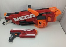 NERF N-Strike MEGA Gun Lot, Mastodon Blaster, Magnus Pistol Tested Working