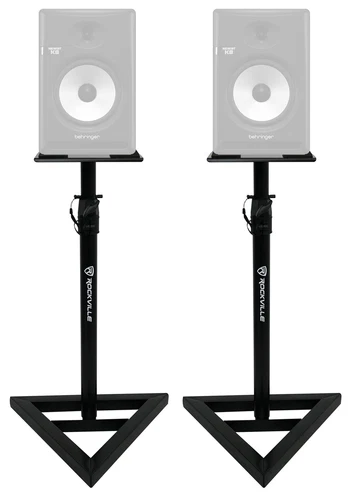 (2) Rockville Adjustable Studio Monitor Speaker Stands For Behringer NEKKST K8