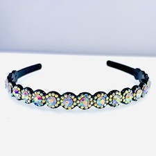 USA MOGHANT Acrylic Handmade Hairband Headband Rhinestone Crystal Elegant AB