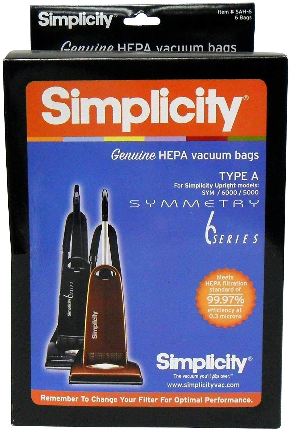 Simplicity 6 Vacuum Bags Type a 