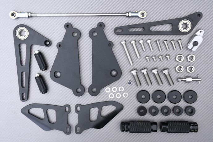 Support commandes reculées Honda CB500 1994-2003 en alu réglable noir