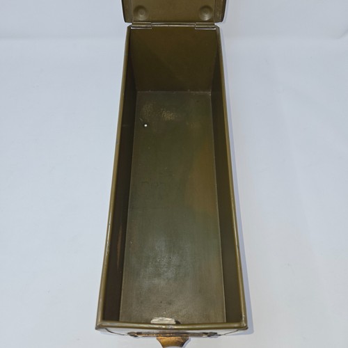 Antique Top Card Filing Box Swing Top Green #415 4.5" x 5" x 13" Deposit Box - Picture 5 of 18