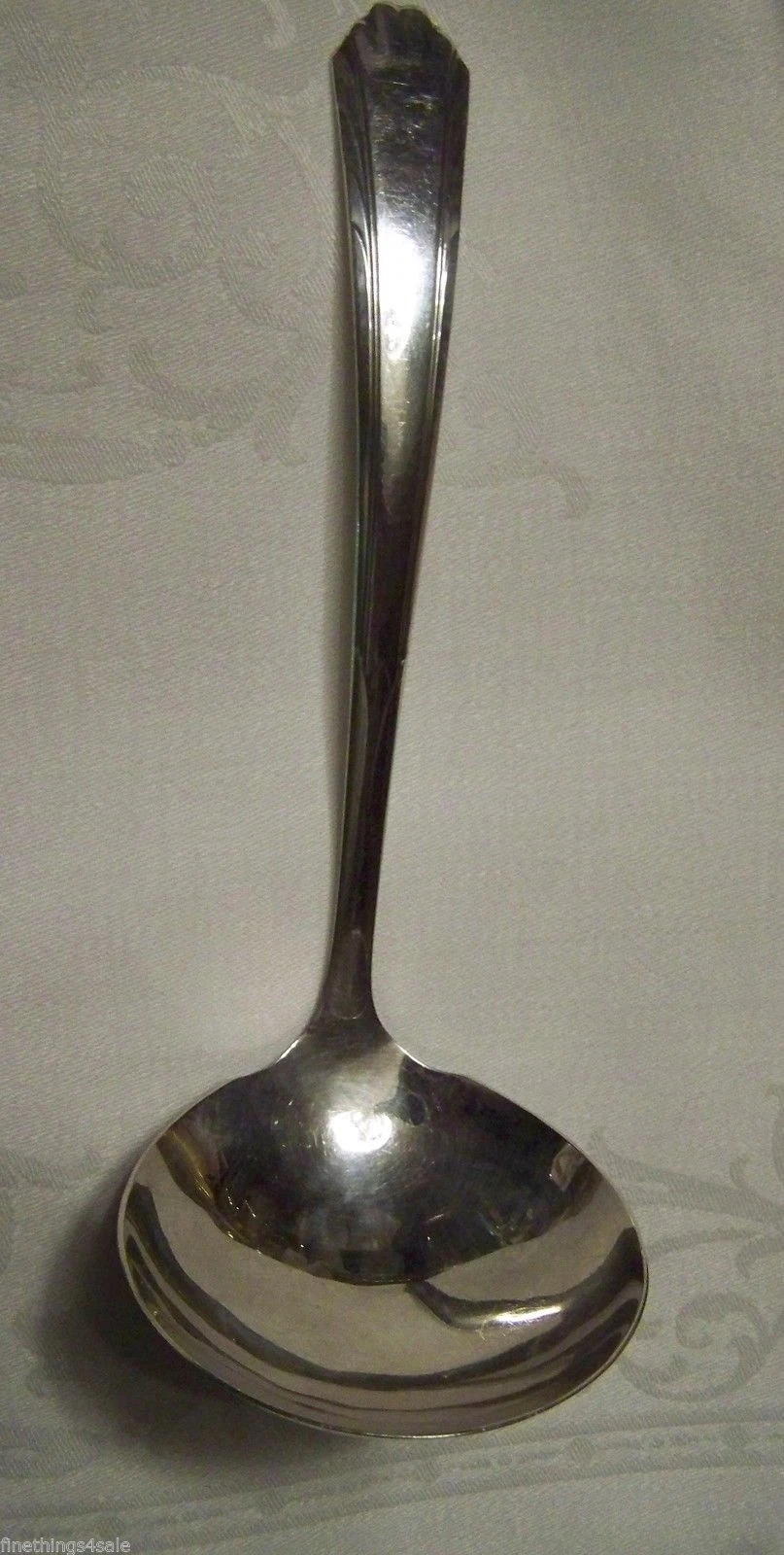 GREAT AMERICAN SHEFFIELD SILVER TRADITIONAL LG RELISH SPOON or GRAVY SAUCE LADLE