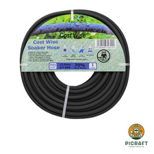 200m Porous Soaker Hose 1/2" Recycled Rubber Drip Irrigation Pipe Weeper Line