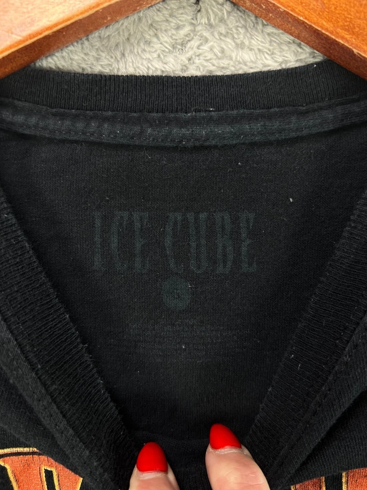 Vintage 90s Ice Cube Black T Shirt Size Small Retro Hip Hop Rap NWA 100% Cotton - Image 3 of 4
