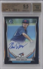 2014 Bowman Draft Chrome Pick Black Refractor 32/35 Nick Wells BGS 9.5 Auto 0o9