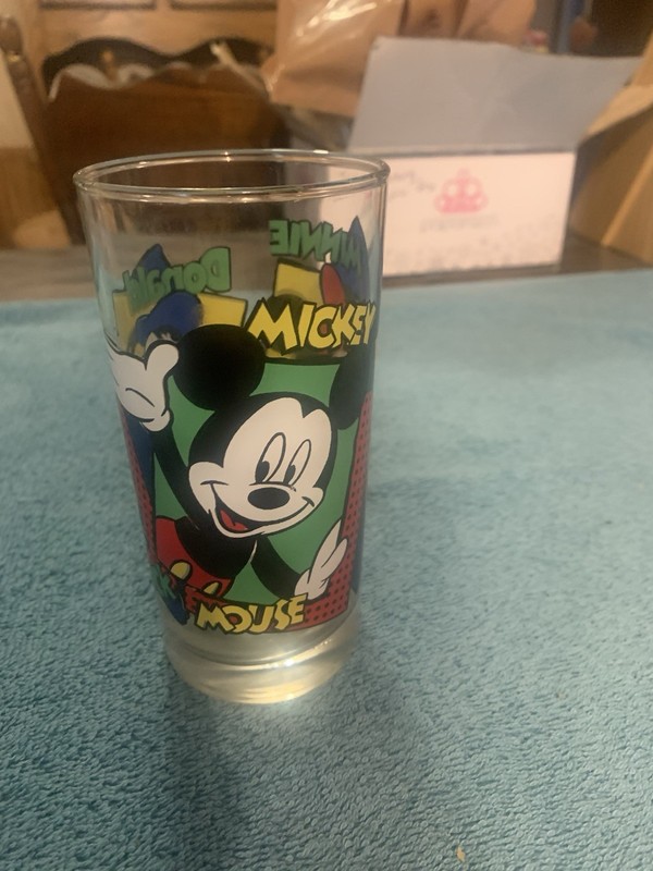 Disney Mickey MouseMinnie Mouse  And Donald Duck Glass