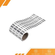 2001 to 3000 Consecutive Number Stickers Inventory Labels Black Number