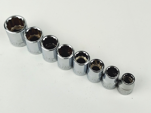 Vintage Craftsman USA Metric 3/8" Drive 8-Pc Socket Set 12-Pt 9mm-17mm (no 16mm) - Picture 3 of 4