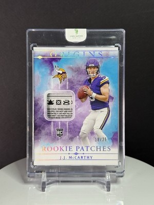 2024 Panini Origins Rookie Patches J.J. McCarthy Turquoise /25 RC Vikings