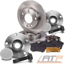 BREMSE + BREMSEN SATZ SET KIT VOLL Ø245 + RADNABE HINTEN FÜR AUDI A4 B6 8E 00-08