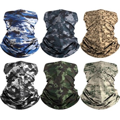 6 Pack Neck Gaiter Face Mask: Breathable Windproof Face Cover Balaclava High ...