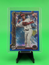 Topps Holiday Darren Baker #H167 Blue Metallic Glitter Rookie Nationals 2023