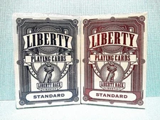 TWO NEW SEALED DECKS OF LIBERTY PLAYING CARDS BY JACKSON ROBINSON STANDARD POKER