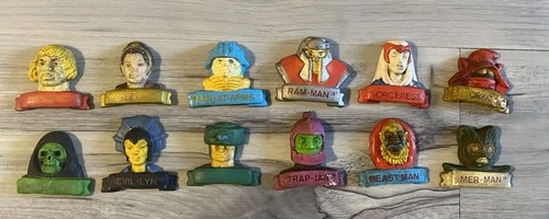 Rare Vintage He-Man Masters Of The Universe 12 Piece Set Of Magnets